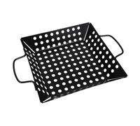 IDEANATEGRATE 1pièce Barbecue Basket Carboné avec Trou de Drainage Poêle à Griller Antiadhésive pour Viande et Légumes Plateau Pratique pour Petit Barbecue Extérieur