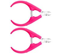 IDEANATEGRATE 2 Pièces Pince à Cuticules Coupe-cuticules Professionnel en Acier Inoxydable et Plastique, pour Retirer les Peaux Mortes Fond du Sillon de L’ongle, Manucure