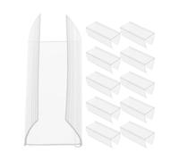 IDEANATEGRATE 20 Porte-étiquettes de Prix en Bois 60x25 Mm pour Rayons de Supermarché, Supports D’étiquettes Transparents, Accessoires D’affichage pour Magasin, Présentoirs de Panneaux en Bois