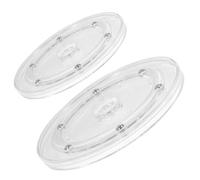 IDEANATEGRATE 2pièces Plateau Tournant Plastique Transparent et Plateau Pivotant Rotatif pour Présentation et Affichage à Usage Domestique