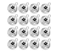 IDEANATEGRATE 30pièces Pendentifs Boules Disco Vintage DIY Breloques à Facettes pour Colliers Porte-clés et Décoration de Fête Années