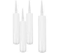 IDEANATEGRATE 4pièces Lot de Tubes de Calfeutrage Rechargeables Plastique Résistant Tubes Vides pour Mastic et Compatibles avec Pistolets à Calfeutrer Standards Réparations Domestiques