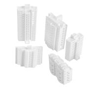 IDEANATEGRATE 5 Pièces Kit Maison Miniature à Construire en Plastique Blanc 1:500 Léger et Éducatif pour Décorations Architecturales DIY et Étagères