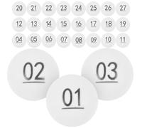 IDEANATEGRATE 50 Boules de Tombola en Plastique Blanches Numérotées de 1 à 50 pour Activités de Fête, Résistantes à l'usure et Légères, pour Tirages Sort et Jeux de Loterie
