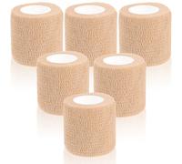 IDEANATEGRATE 6 Rouleaux de Bandes Élastiques Respirantes en Polyester Auto-adhésives pour Sport, Bande Cohésive Extensible pour Entraînement et Maintien Musculaire