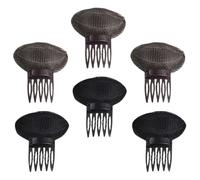 IDEANATEGRATE 6pcs Peignes à Insert de Volume pour Cheveux, Accessoires Confortables en Plastique Abs et Nylon, Ajoutent Volume aux Cheveux pour Femmes et Filles, Saint-valentin