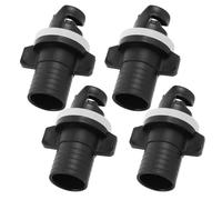 IDEANATEGRATE Adaptateur Noir et Planche à Pagaie de Pompe pour Kayak en Plastique, Étanche et Facile à Installer, Lot de 4 Pièces pour Bateau Gonflable Sécurisé