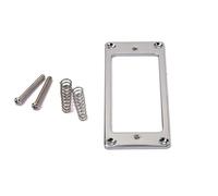 IDEANATEGRATE Anneaux de Montage pour Accessoires Guitare pour Micro Humbucker Guitare Cadre Robuste et Résistant en Métal Argenté Base Plate et Épaisseur 2mm sans Déformation