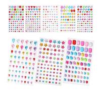 IDEANATEGRATE Autocollants Strass Auto-adhésifs 3D 8 Feuilles en Polystyrène Effet Vibrant pour Scrapbooking Garçon et Filles pour Albums et Projets Créatifs