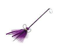 IDEANATEGRATE Balai de Sorcière Accessoire de Déguisement pour Halloween Léger en Tulle et PVC Décoration Vive et Prise Confortable pour Fête Maquillage ou Mascarade