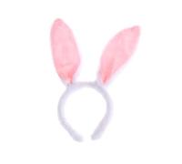 IDEANATEGRATE Bandeau Oreilles de Lapin en Peluche Blanc en Polaire Confortable et Facile à Porter, Accessoire Cheveux pour Adolescents et Bébés, Style Mignon pour Pâques