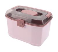 IDEANATEGRATE Boîte de Médecine Familiale Compacte avec Poignées Organisateur de Multifonctionnel à Compartiments Trousse de Premiers Secours Portable pour Maison Bureau et Voyage Rangement