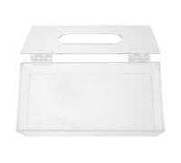 IDEANATEGRATE Boîte de Rangement Acrylique Transparente Design Compact et Accès Main avec Couvercle à Charnière pour Masques et Mouchoirs pour Zones D'accueil