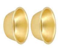 IDEANATEGRATE Bols Traditionnels Coréens en Aluminium Lot de 2 12 CM Dorés pour Macgeolli et Nouilles, Résistants et Épais, pour Randonnée et Plats Coréens