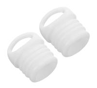 IDEANATEGRATE Bouchon en Caoutchouc Blanc Facile à Installer pour Seau à Serpillière, Contrôle Sortie D'eau Lot de 2 Pièces, Accessoire Étanche pour Vidange