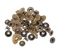 IDEANATEGRATE Boutons-Pression Métalliques 10 Ensembles Vintage Cœur pour Couture DIY Accessoires Vêtements Paquet Kit Multifonction Solide