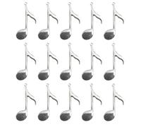 IDEANATEGRATE Breloques Note de Musique Design Créatif et Sûr à Porter Lot de 20 en Alliage Argenté pour Porte-clés et Loisirs Créatifs