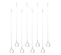 IDEANATEGRATE Brochettes en Acier Inoxydable Design Longueur Modérée Lot de 8 pour Barbecue Faciles à, pour Réunions Familiales et Feux de Camp