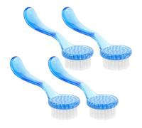 IDEANATEGRATE Brosse Nettoyante Visage en Plastique et Nylon 4pcs, Nettoyage pour Tous Types de Peau, Prévention des Points Noirs, Design Spa Naturel Couleur Aléatoire