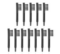IDEANATEGRATE Brosses de Nettoyage et Design Simple pour Appareil Auditif Lot de 12 en Plastique Noir, Entretien Pratique pour Utilisateurs D'aides Auditives