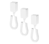 IDEANATEGRATE Câble Rétractable Anti-Perte avec Crochet Auto-adhésif en Abs et PU pour Télécommande et Tablette, Pack de 3 Pièces, Maison ou L'hôtel
