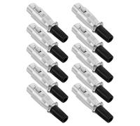 IDEANATEGRATE Câble XLR pour Studio 10pcs Connecteur Audio du Microphone en Métal Transfert de Signal Compatible pour Équipement Audio Professionnel