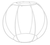 IDEANATEGRATE Cadre D'abat-jour en Métal Blanc Robuste pour Lampe Diy, Support Élégant Facile à Utiliser, Résistant la Déformation, pour Éclairage et Lampes de Table