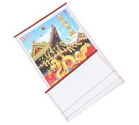 IDEANATEGRATE Calendrier Mural Chinois Traditionnel Suspendu 2025 Année du Serpent, Calendrier Lunaire Mensuel, Décoration Murale en Papier Épais pour Bureau et Maison