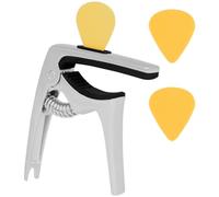 IDEANATEGRATE Capo de Guitare Classique en Métal Robuste avec Médiators Inclus, Clip Polyvalent pour Guitare Électrique et Acoustique, Accessoire pour Accordage Rapide Couleur Couleur Aléatoire