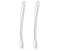 IDEANATEGRATE Chaînes Rondes en Fer Argenté 2 Pièces avec Fermoirs Mousqueton, Bandoulière Réglable Haute Résistance pour Paquet à Main Classique et Décoration Portable