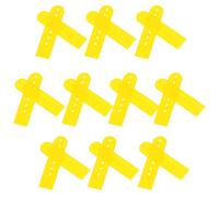 IDEANATEGRATE Chapeau à Fermeture Pression 20 Pièces Boucle Plastique Jaune, Accessoires Ajustables pour Casquettes Snapback et Baseball, Installation Rapide