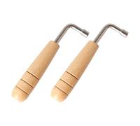 IDEANATEGRATE Clé à Molette Outil D'accordage Rapide pour Harpe-lyre 2 Pièces en Acier Inoxydable et Bois pour Réglage Précis des Cordes de Lyre