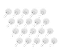 IDEANATEGRATE Crochets Adhésifs Transparents pour Suspendre Petites Décorations et Plantes Artificielles Lot de 20 pour Plafond, Résistants et Amovibles, en Plastique et Acier Inoxydable