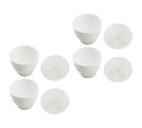 IDEANATEGRATE Cuiseur à Œufs Micro-Ondes Lot de 4 en PP, Coquetiers Vapeur pour Œufs Pochés, Accessoire la Cuisine pour Préparation Rapide