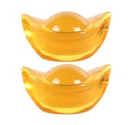 IDEANATEGRATE Décoration de Table Chic en 2pcs Ornement en Citrine pour Bureau et Vitrine Design Délicat et Fonction Photo Prop