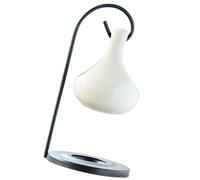 IDEANATEGRATE Diffuseur Odeur Vintage en Céramique et Fer, Brûleur à Mazout Léger pour Bureau et Restaurant, Support Parfum Décoratif Purifiant L'air
