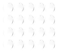 IDEANATEGRATE Disques Ronds en Acrylique Transparent 7,5cm 20 Pièces pour Ébauches de Porte-clés Surface Lisse, pour Bricolage et Artisanat