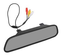 IDEANATEGRATE Écran D'affichage 5 Pouces pour Rétroviseur Intérieur de Voiture Fonction Miroir Arrière, Supportant 2 Formats AV, Boîtier Abs Noir, pour Système de Caméra de Recul