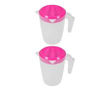 IDEANATEGRATE Ensemble de 2 Pichets Infuseurs à Thé Froid 1l en Abs Rouge avec Couvercle, Facile à Nettoyer, Design Élégant Maison Cafés