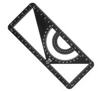 IDEANATEGRATE Ensemble de Règles Triangulaires Robuste en Alliage D'aluminium Noir Professionnelle pour Dessin et Mesure Géométrique Précise pour Étudiants
