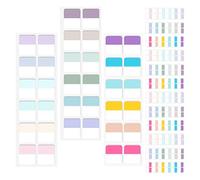 IDEANATEGRATE Étiquettes Adhésives D'index pour Cahiers 720 Pièces en Pet Surface Inscriptible, Onglets Autocollants pour École et Étude, Lot de 30 Feuilles Colorées