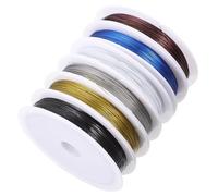 IDEANATEGRATE Fil de Cuivre pour Bijoux Grosse Flexibilité et Ductilité 6 Pièces 0,38 Mm Gaine en Caoutchouc Couleur Aléatoire pour Fabrication de Bijoux et Cours de Loisirs