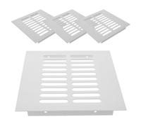 IDEANATEGRATE Grille D'aération Carrée en Alliage D'aluminium 4pcs Cuisine et Meuble à Chaussures, Couvercle de Sortie d'air Plat pour Ventilation et Prévention de L'humidité