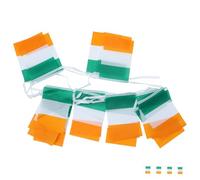 IDEANATEGRATE Guirlande, Colorée Simple la Décoration et Décoloration à Drapeaux Irlandais Polyester Résistants Saint-patrick en Fête en Intérieur et Extérieur