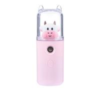 IDEANATEGRATE Humidificateur de Poche Portable Rechargeable 30 Ml en Plastique Rose Clair, Brumisateur Visage Motif Mignon Petit Format, Vaporisateur Hydratant pour Soins Peau en Voyage