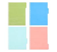IDEANATEGRATE Intercalaires de Dossiers en Plastique 4pcs Détachables Faciles à Gérer pour Usage Quotidien et Présentations Format A4