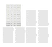 IDEANATEGRATE Intercalaires Transparents en Pp Ensemble de 1 Set pour Classeur 6 Anneaux avec Séparateurs pour Documents et, Autocollants Fonctionnels pour Bureau