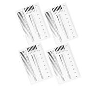 IDEANATEGRATE Jauges de Mesure de Précision en Plastique Blanc Ensemble de 4 Film Transparent pour Détection des Fissures et Défauts et Chantier et Opérations Extérieures Opérations Extérieures