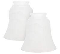 IDEANATEGRATE -jours Suspendre en Verre Blanc Lot de 2 Structure Robuste et Design Simple pour Lampe Plafond E27 Salon ou Hôtel