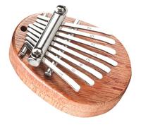 IDEANATEGRATE Kalimba à 8 Touches en Bois Marron Portable Notes Éthérées et Pure, Facile à Utiliser, Instrument de Musique pour Débutants et Amateurs